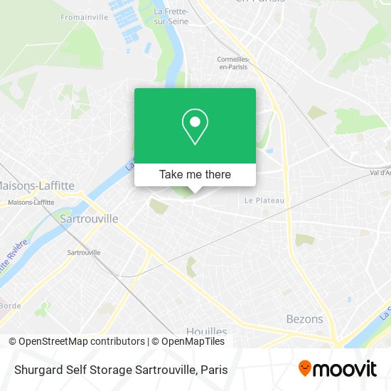 Mapa Shurgard Self Storage Sartrouville