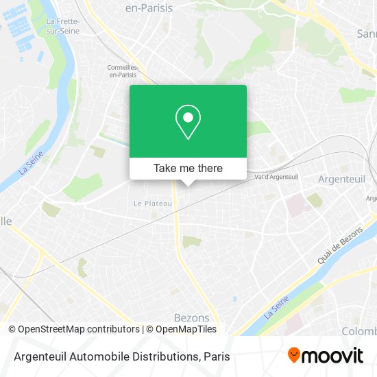 Mapa Argenteuil Automobile Distributions