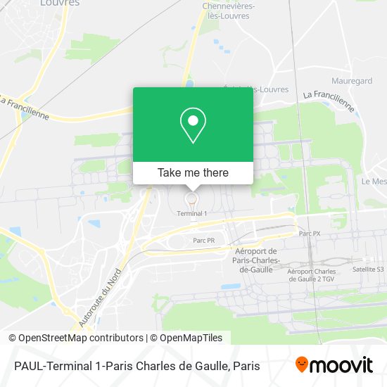 Mapa PAUL-Terminal 1-Paris Charles de Gaulle