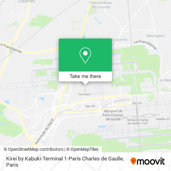 Kirei by Kabuki-Terminal 1-Paris Charles de Gaulle map