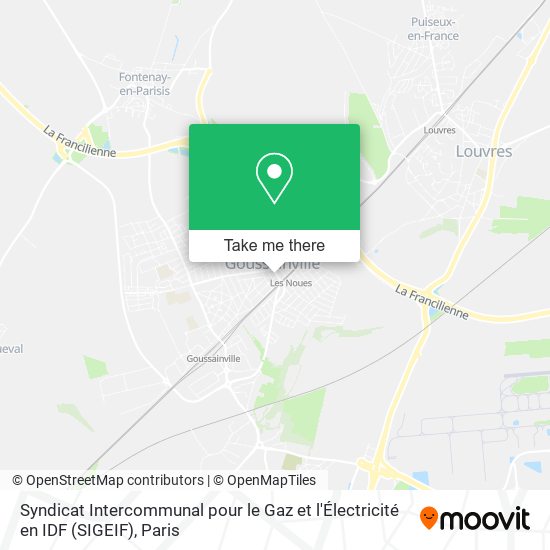 Syndicat Intercommunal pour le Gaz et l'Électricité en IDF (SIGEIF) map