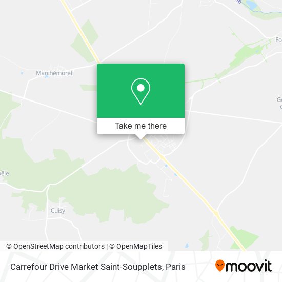 Mapa Carrefour Drive Market Saint-Soupplets