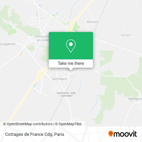 Mapa Cottages de France Cdg