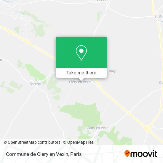 Mapa Commune de Clery en Vexin