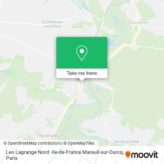 Mapa Leo Lagrange Nord -Ile-de-France Mareuil-sur-Ourcq