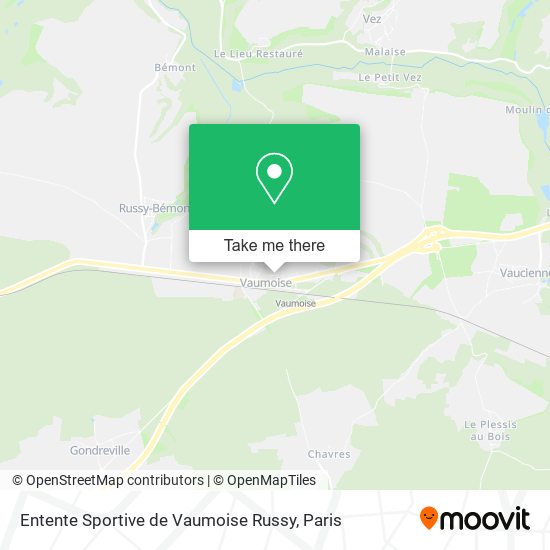 Mapa Entente Sportive de Vaumoise Russy