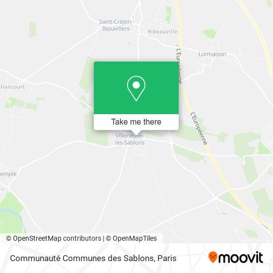Communauté Communes des Sablons map