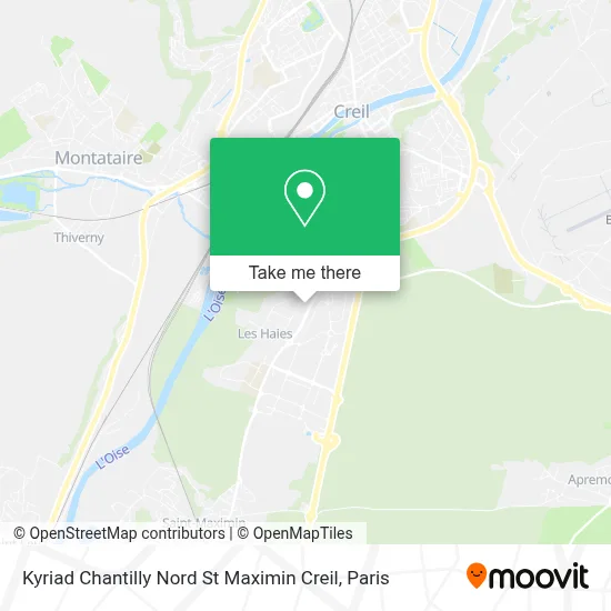 Kyriad Chantilly Nord St Maximin Creil map
