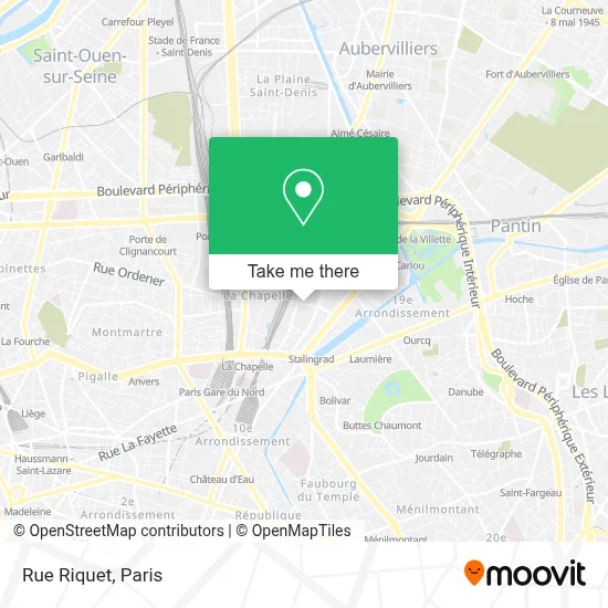 Mapa Rue Riquet