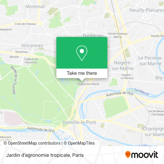 Jardin d'agronomie tropicale map