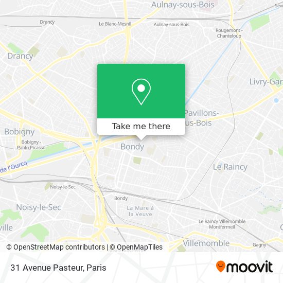 Mapa 31 Avenue Pasteur