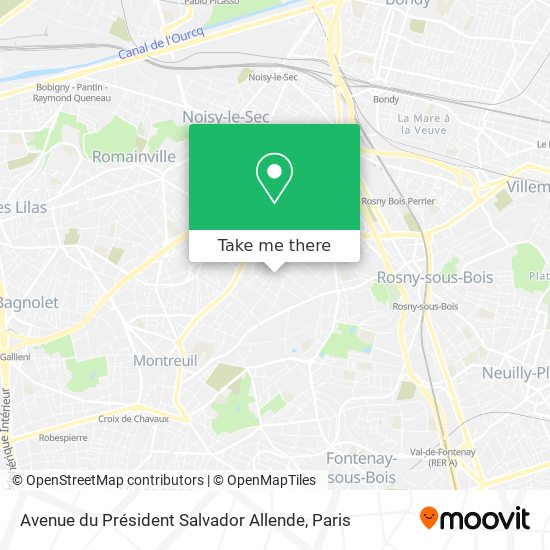 Mapa Avenue du Président Salvador Allende
