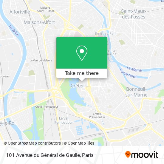 Mapa 101 Avenue du Général de Gaulle