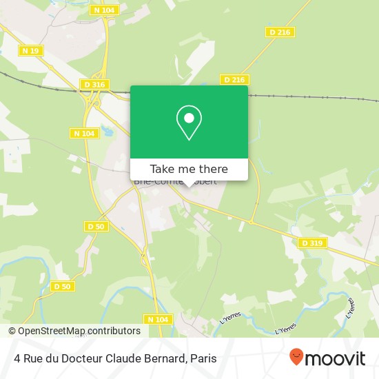 Mapa 4 Rue du Docteur Claude Bernard