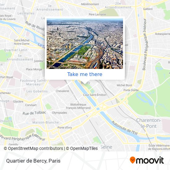 Mapa Quartier de Bercy