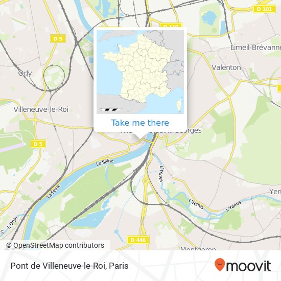 Pont de Villeneuve-le-Roi map