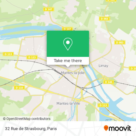 Mapa 32 Rue de Strasbourg