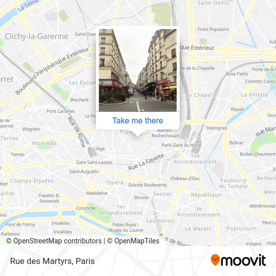 Rue des Martyrs map