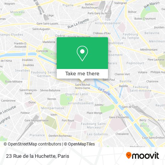 Mapa 23 Rue de la Huchette