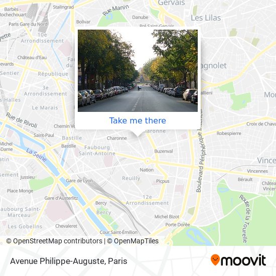 Avenue Philippe-Auguste map