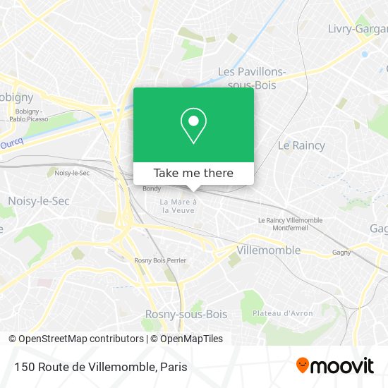 150 Route de Villemomble map