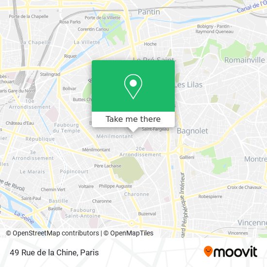 Mapa 49 Rue de la Chine