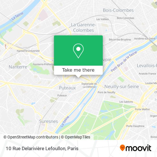 Mapa 10 Rue Delarivière Lefoullon