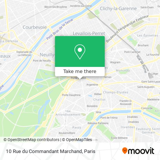 Mapa 10 Rue du Commandant Marchand