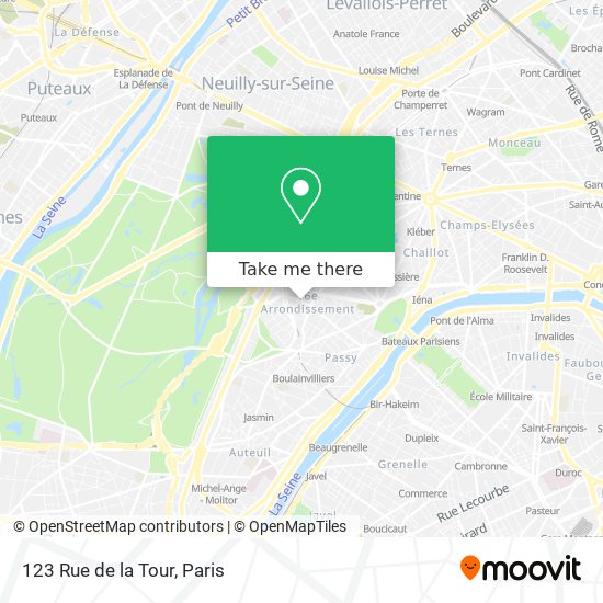 Mapa 123 Rue de la Tour