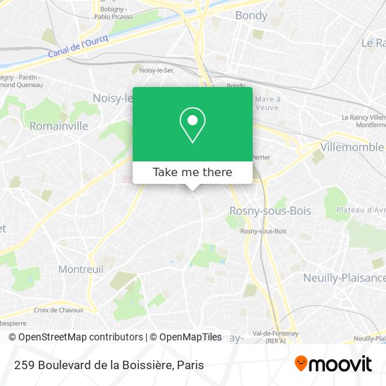 Mapa 259 Boulevard de la Boissière