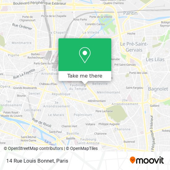 Mapa 14 Rue Louis Bonnet