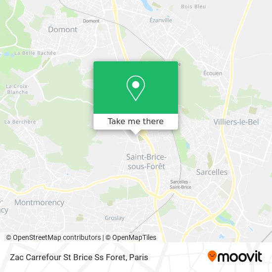Zac Carrefour St Brice Ss Foret map