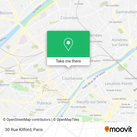 30 Rue Kilford map