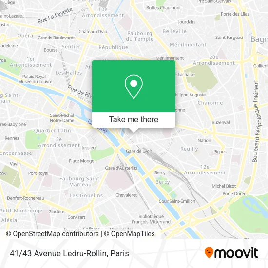 41/43 Avenue Ledru-Rollin map