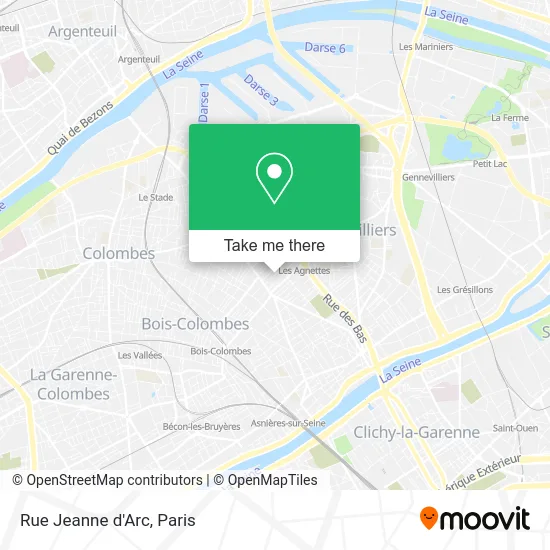 Rue Jeanne d'Arc map