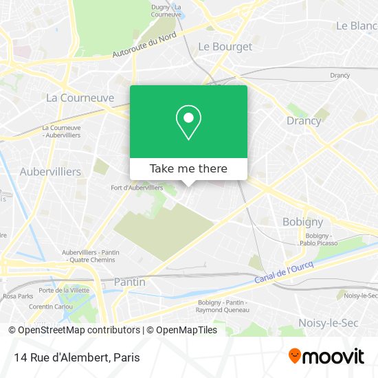 Mapa 14 Rue d'Alembert