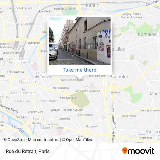 Mapa Rue du Retrait