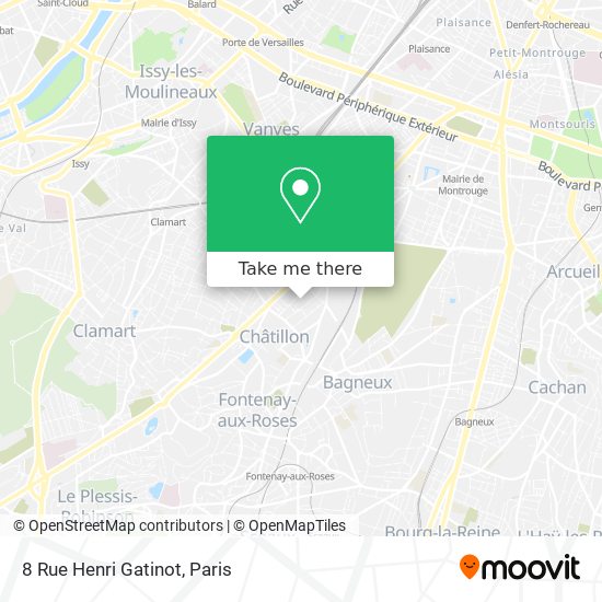 Mapa 8 Rue Henri Gatinot