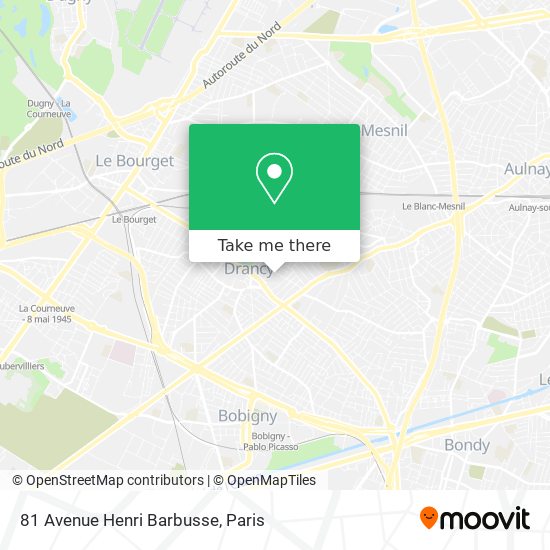 Mapa 81 Avenue Henri Barbusse