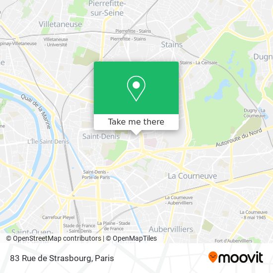 Mapa 83 Rue de Strasbourg