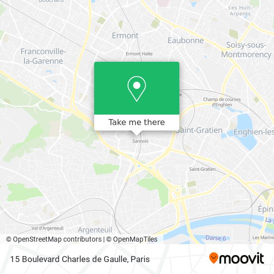 Mapa 15 Boulevard Charles de Gaulle