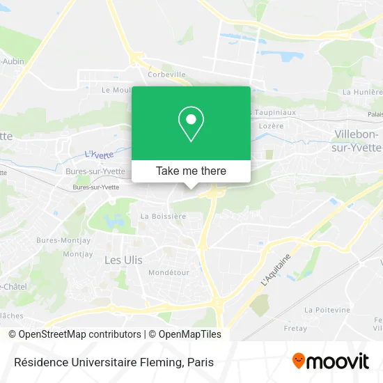 Résidence Universitaire Fleming map
