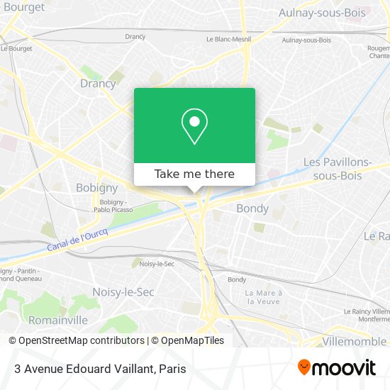 Mapa 3 Avenue Edouard Vaillant
