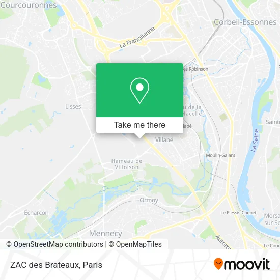ZAC des Brateaux map