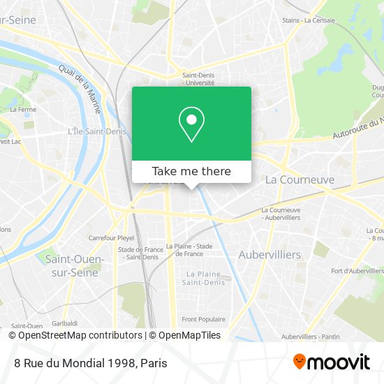 Mapa 8 Rue du Mondial 1998