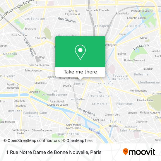Mapa 1 Rue Notre Dame de Bonne Nouvelle