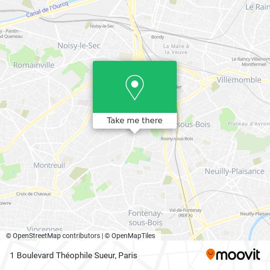 Mapa 1 Boulevard Théophile Sueur