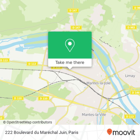 Mapa 222 Boulevard du Maréchal Juin