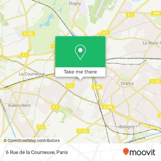 6 Rue de la Courneuve map