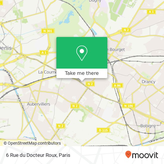 Mapa 6 Rue du Docteur Roux